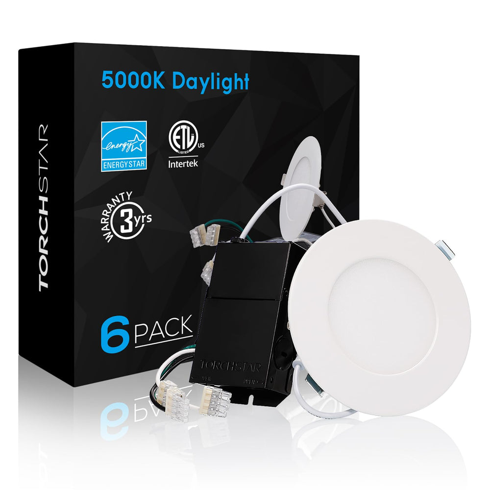 SlimPanel Colour 4" LED Ultra-thin Recessed Light - Milky White - 10W - Single CCT