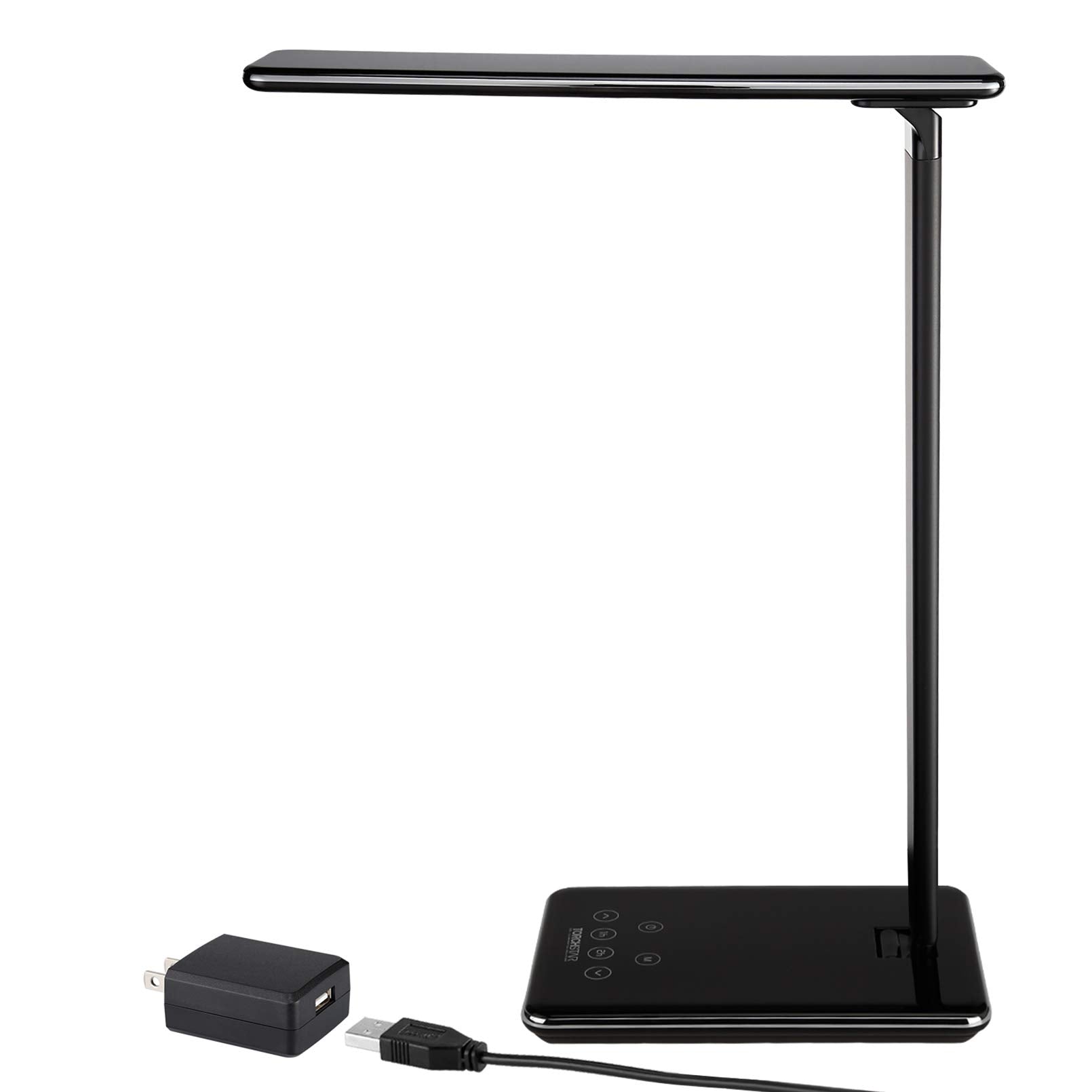 BendyLite LED Desk Lamp with USB Charging Feature - Piano Noir Black