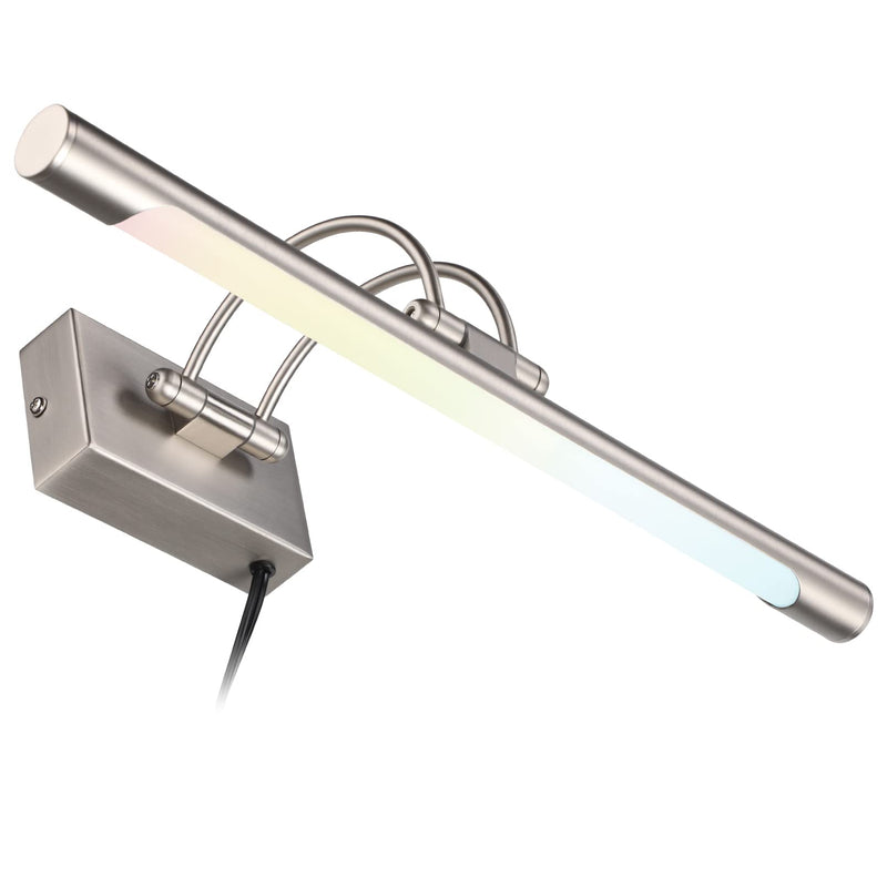 SignatureGlow+ Satin Nickel Picture Lights - Arc Arm - Adjustable CCT