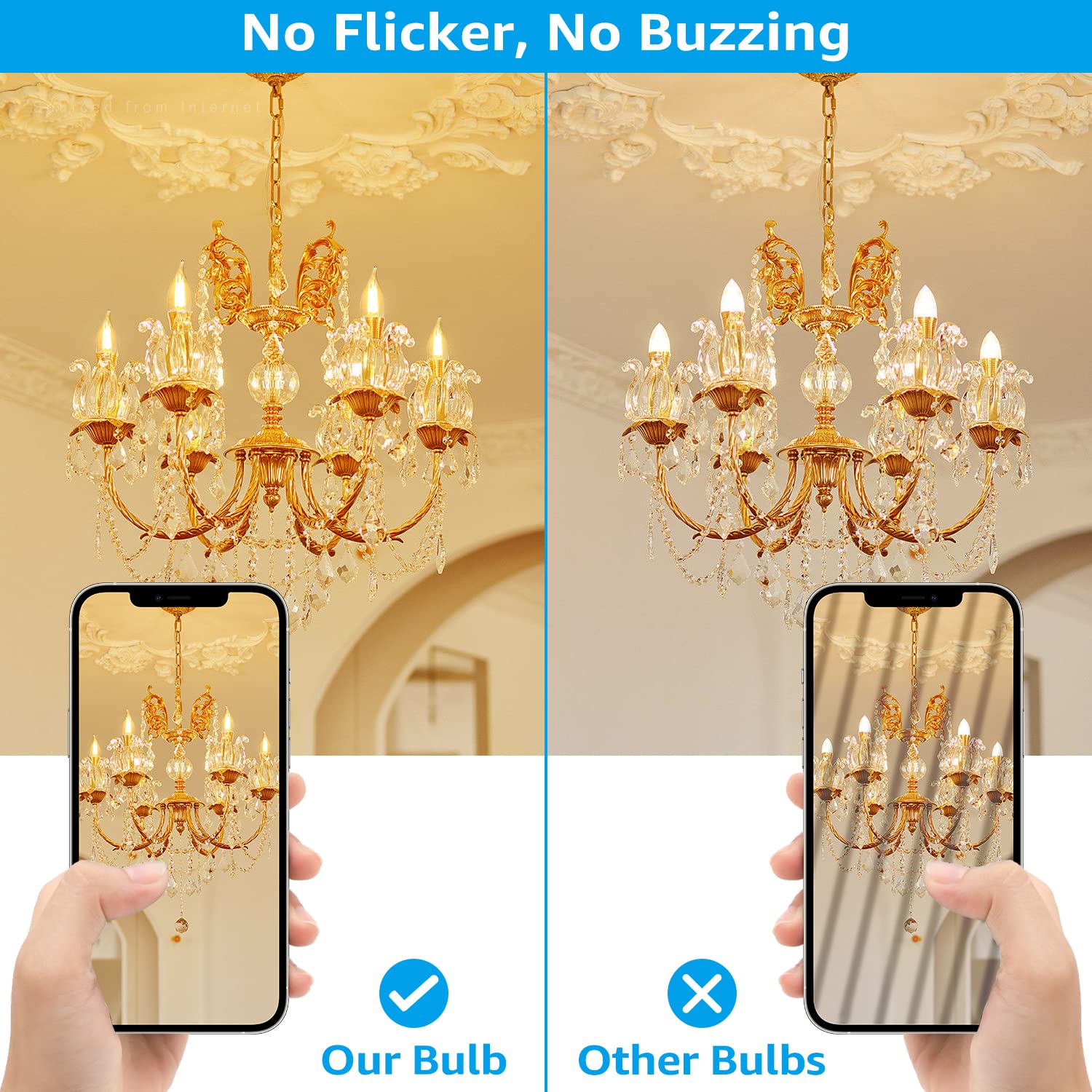 chandelier grow light bulbs Glowing Yesteryears 4.5W C35 LED Chandelier Bulbs - E26 Base