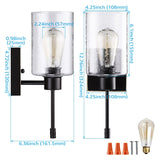 RetroRadiant Gold Brass Wall Beacons w/ Filament Bulbs - Pair