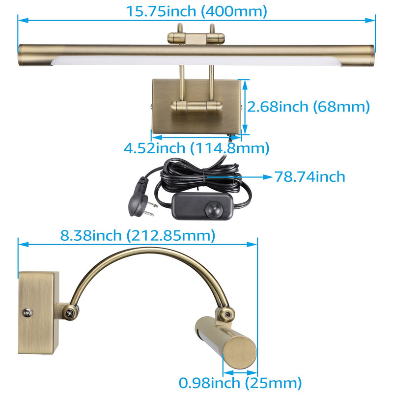 SignatureGlow+ Yellow Bronze Picture Lights - Arc Arm - Adjustable CCT