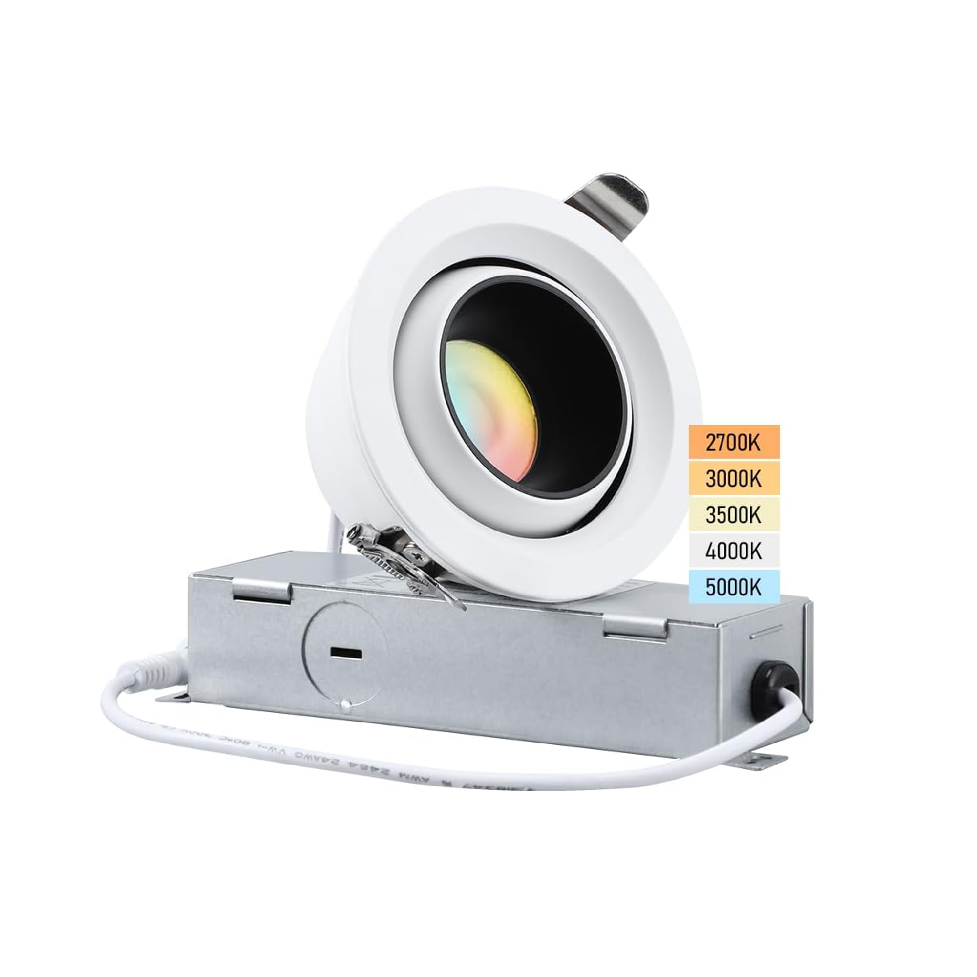 Rotatolux 3" Glare-free Gimbal Canless LED Recessed Light - DL 9W Dimmable with Narrow Beam Angle