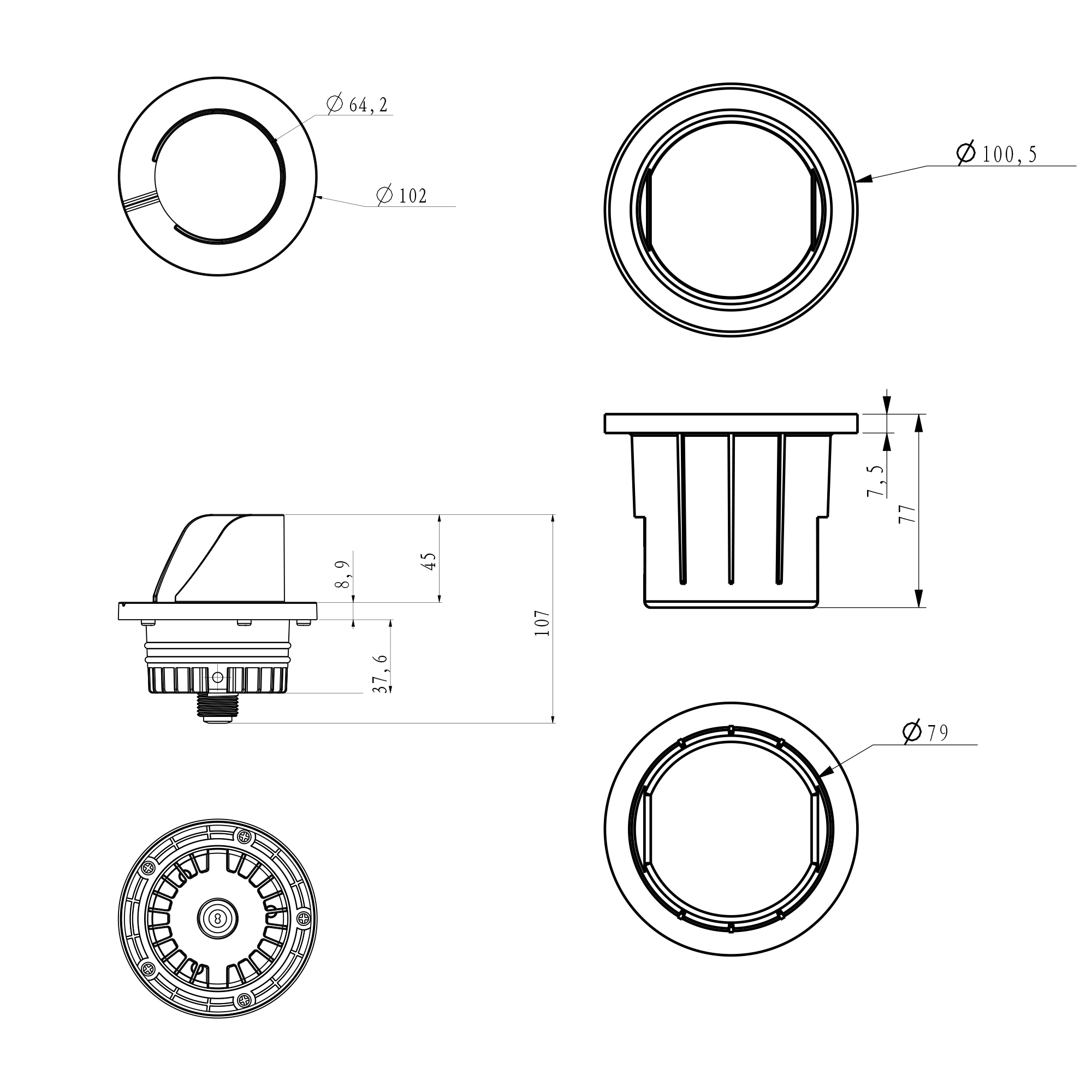 Shielded In-Grade Well Light - 3000K