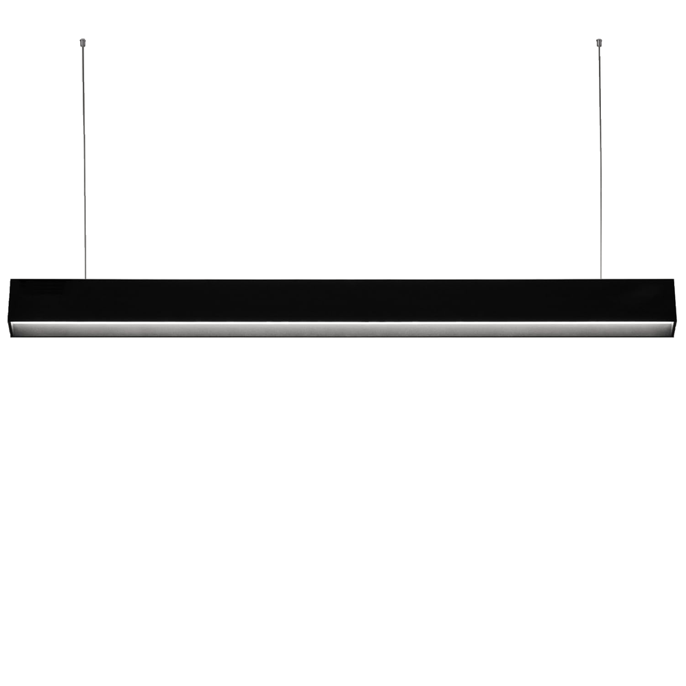 ElegaLux+ 4' Glare-free LED Linear Light Fixtures with Backlight - 55W Linkable 0-10V Dimming w/ Anti-glare Reflector