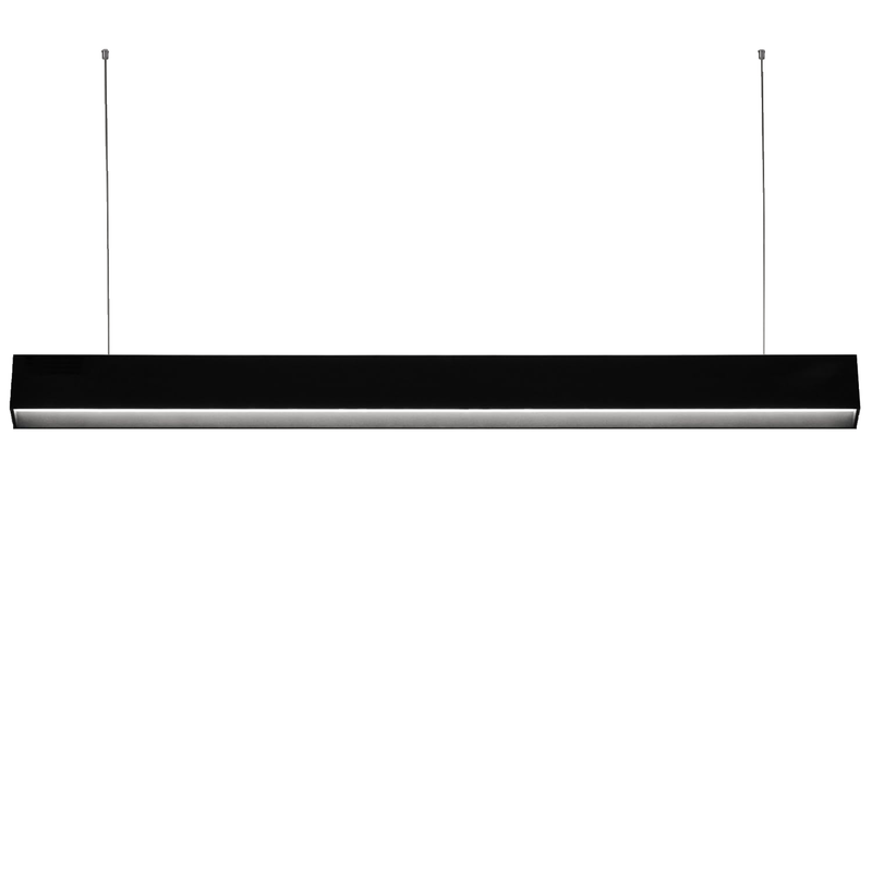 ElegaLux+ 4' Glare-free LED Linear Light Fixtures with Backlight - 55W Linkable 0-10V Dimming w/ Anti-glare Reflector