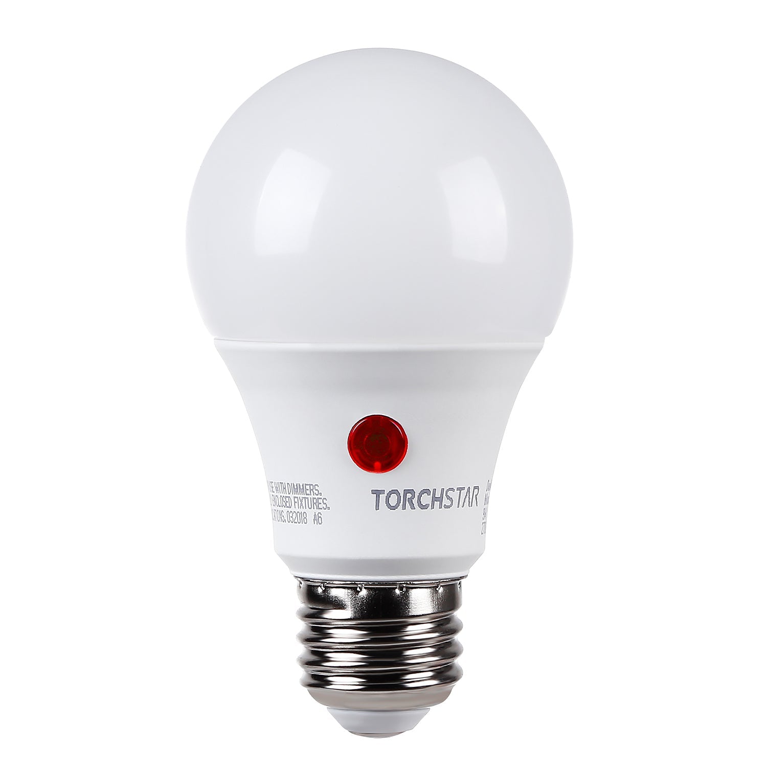 TORCHSTAR A19 LED Light Bulb - E26 Base - Dusk to Dawn Sensor - 2700K
