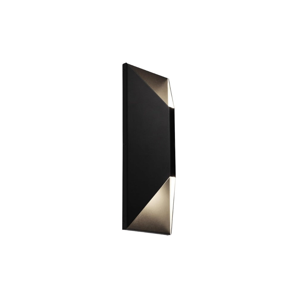 TORCHSTAR 14 Inch Diamond LED Up Down Outdoor Wall Light - 22.5W - 5CCT - Black