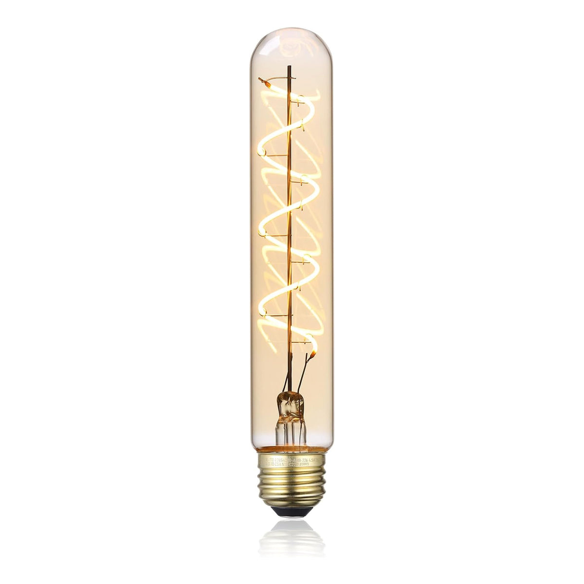 TORCHSTAR LED T10 Vintage Spiral Filament Bulb - 4.5W - 2000K Amber