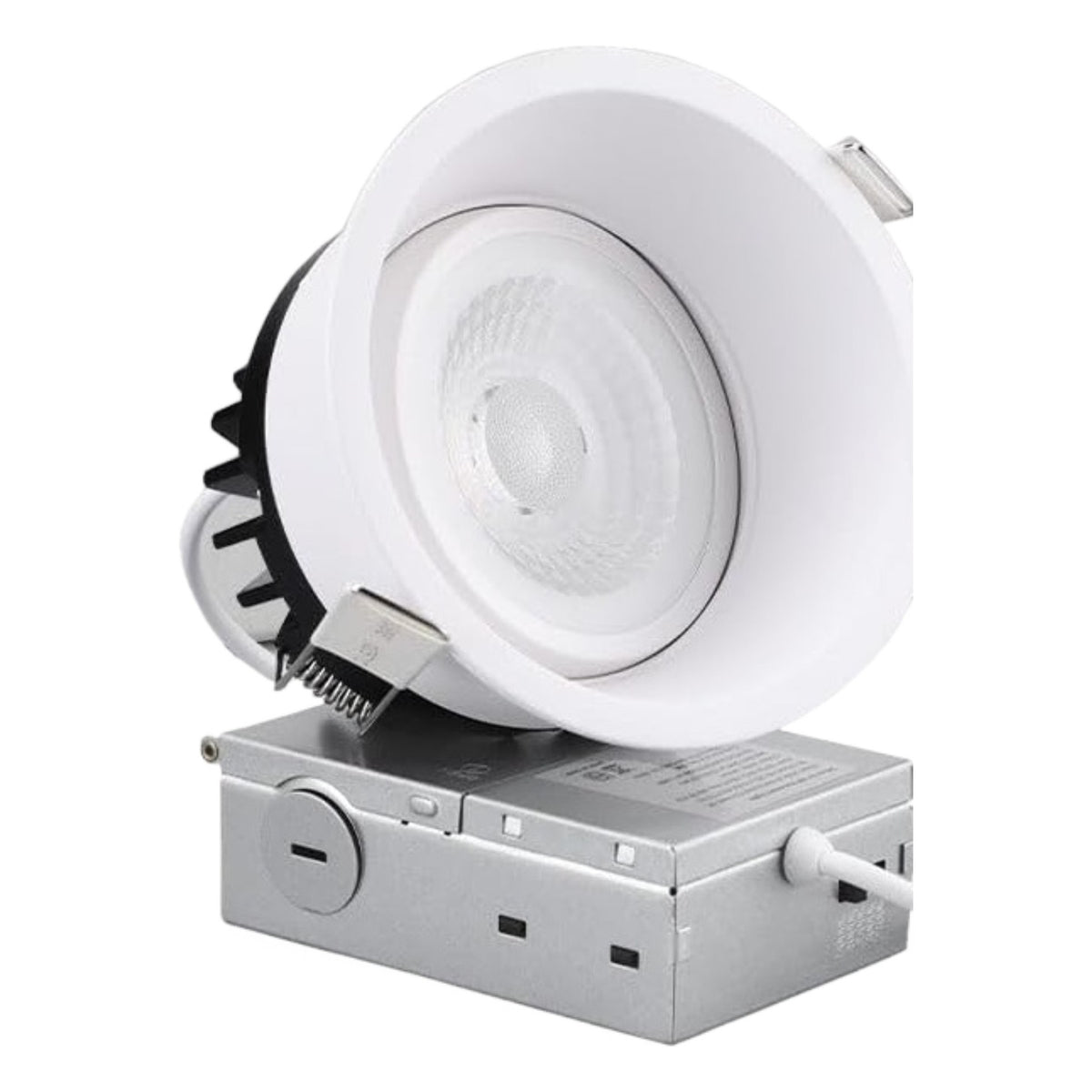 TORCHSTAR 4-Inch Adjustable Narrow-Trim LED Recessed Light with J-Box - 14W - 5CCT White
