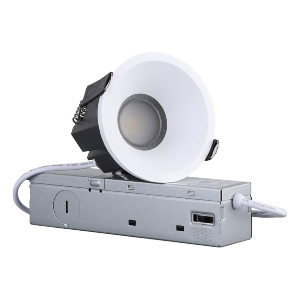 TORCHSTAR 3-Inch Wet-Rated Narrow-Trim LED Recessed Light with J-Box - 10W - 5CCT White