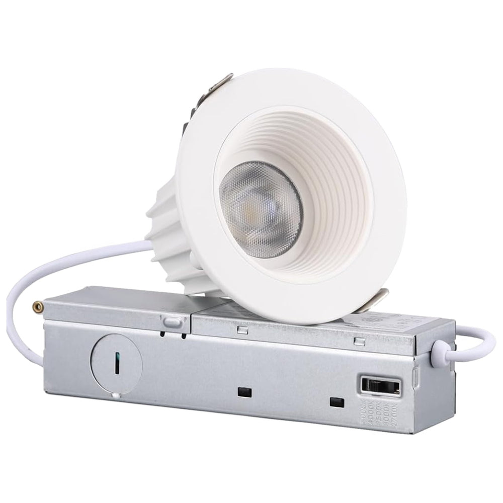 TORCHSTAR 3-Inch Deep Anti-Glare LED Recessed Light with J-Box - 12W - 5CCT White
