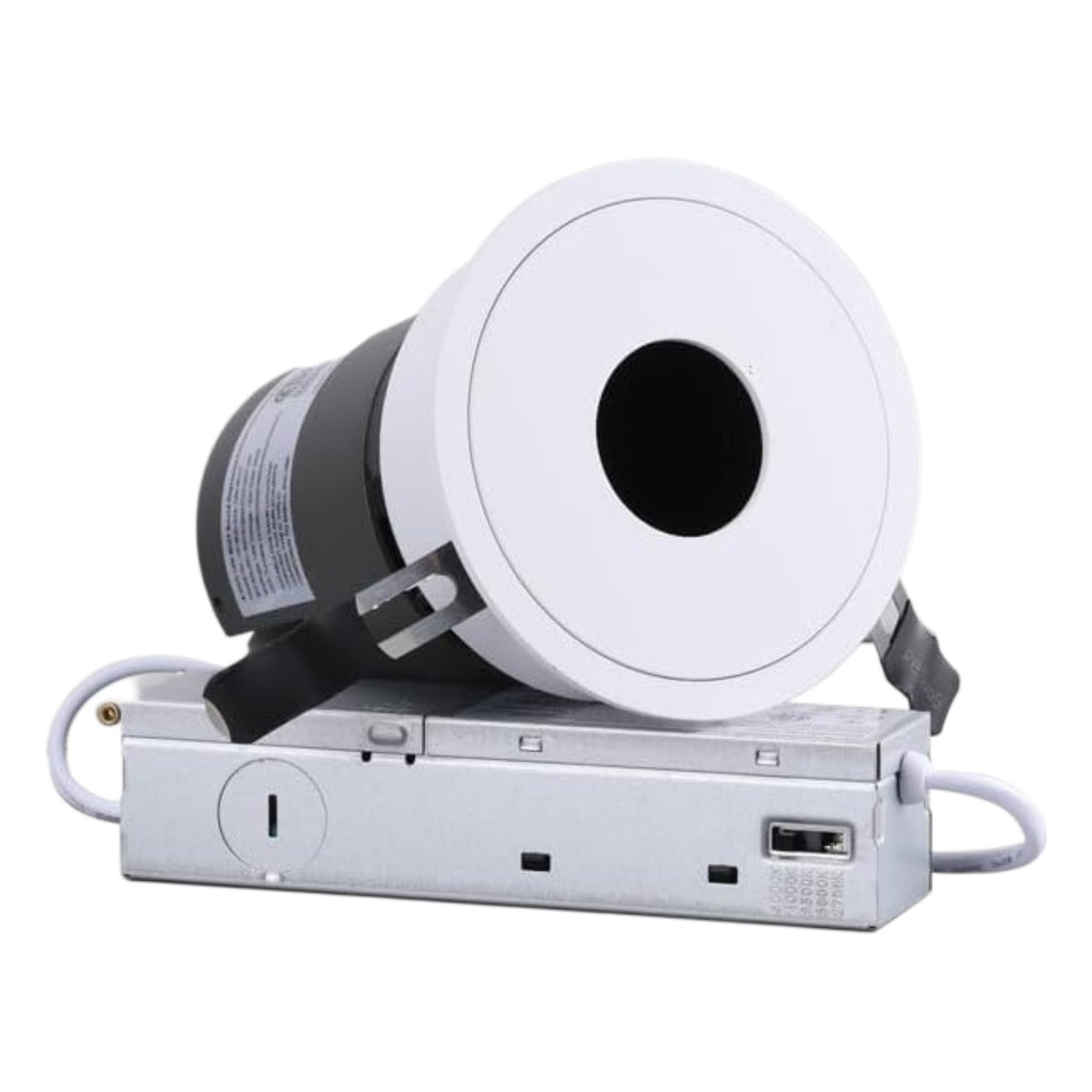 TORCHSTAR 4-Inch Round Pinhole Deep Anti-Glare LED Recessed Light with J-Box - 12W - 5CCT White
