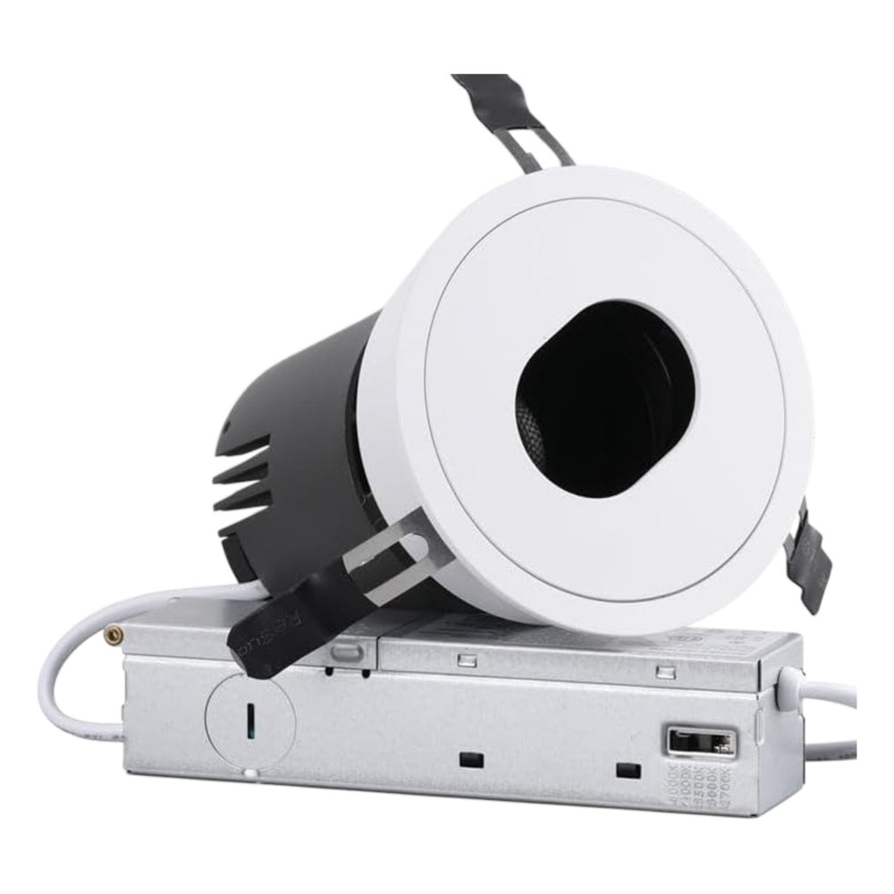 TORCHSTAR 4-Inch Adjustable Slot-Aperture LED Recessed Light with J-Box - 12W - 5CCT White