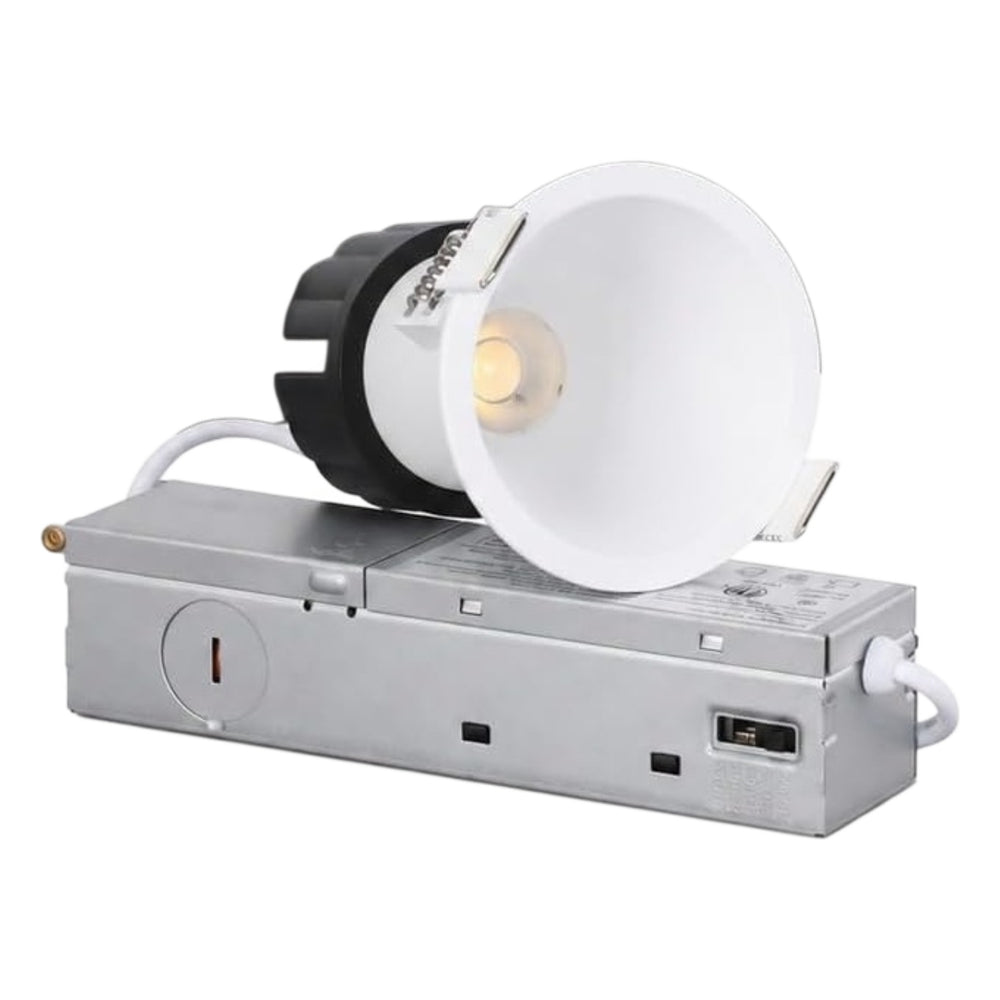 TORCHSTAR 2-Inch Ultra-Deep Anti-Glare LED Recessed Light with J-Box - 9W - 5CCT White