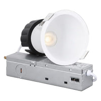 TORCHSTAR 4-Inch Ultra-Deep Anti-Glare LED Recessed Light with J-Box - 12W - 5CCT White