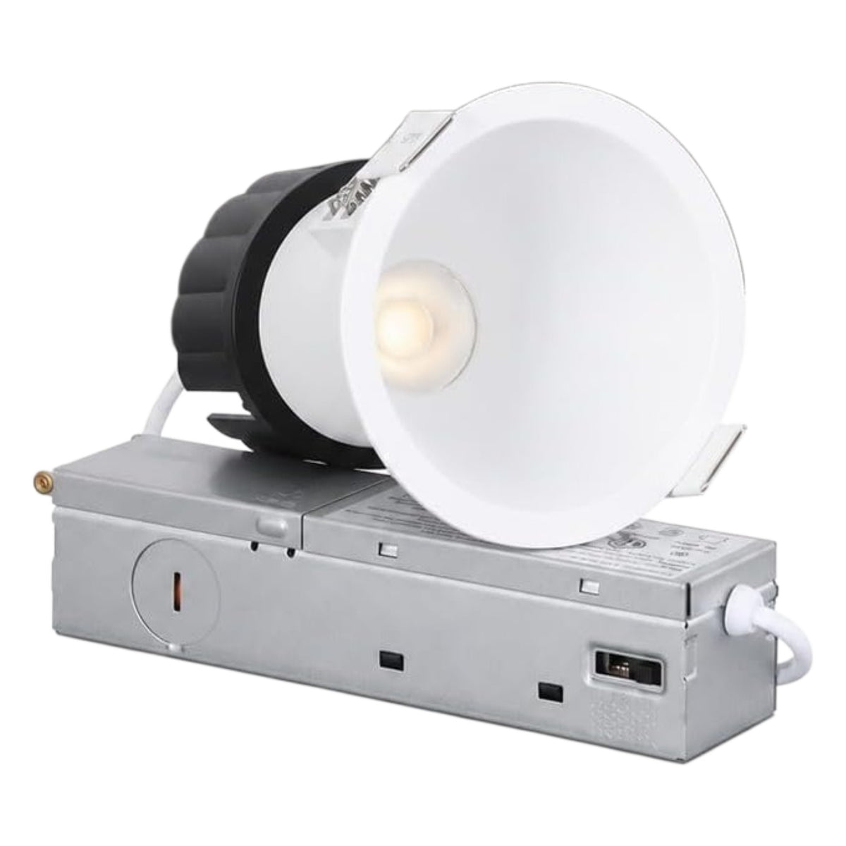 TORCHSTAR 4-Inch Ultra-Deep Anti-Glare LED Recessed Light with J-Box - 12W - 5CCT White