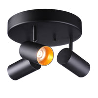 LeonLite LuminCore 3-Heads LED Ceiling Spot Lights - Black - Adjustable CCT