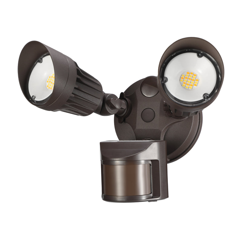 Watchman+ Dual-Heads 25W LED Security Light - Brown - Adjustable CCT