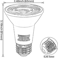 TORCHSTAR E-series 6.5W PAR20 LED Bulb - 2700K/3000K/4000K/5000K