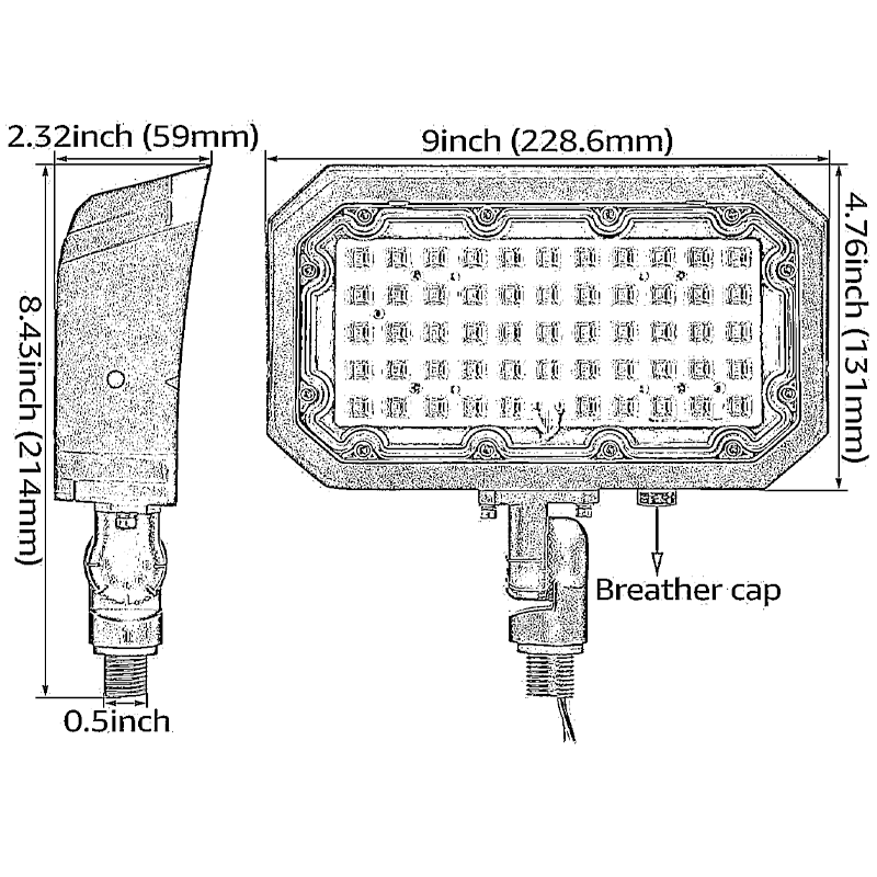 TruffleShine 50W LED Flood Light - Brown - 5000K