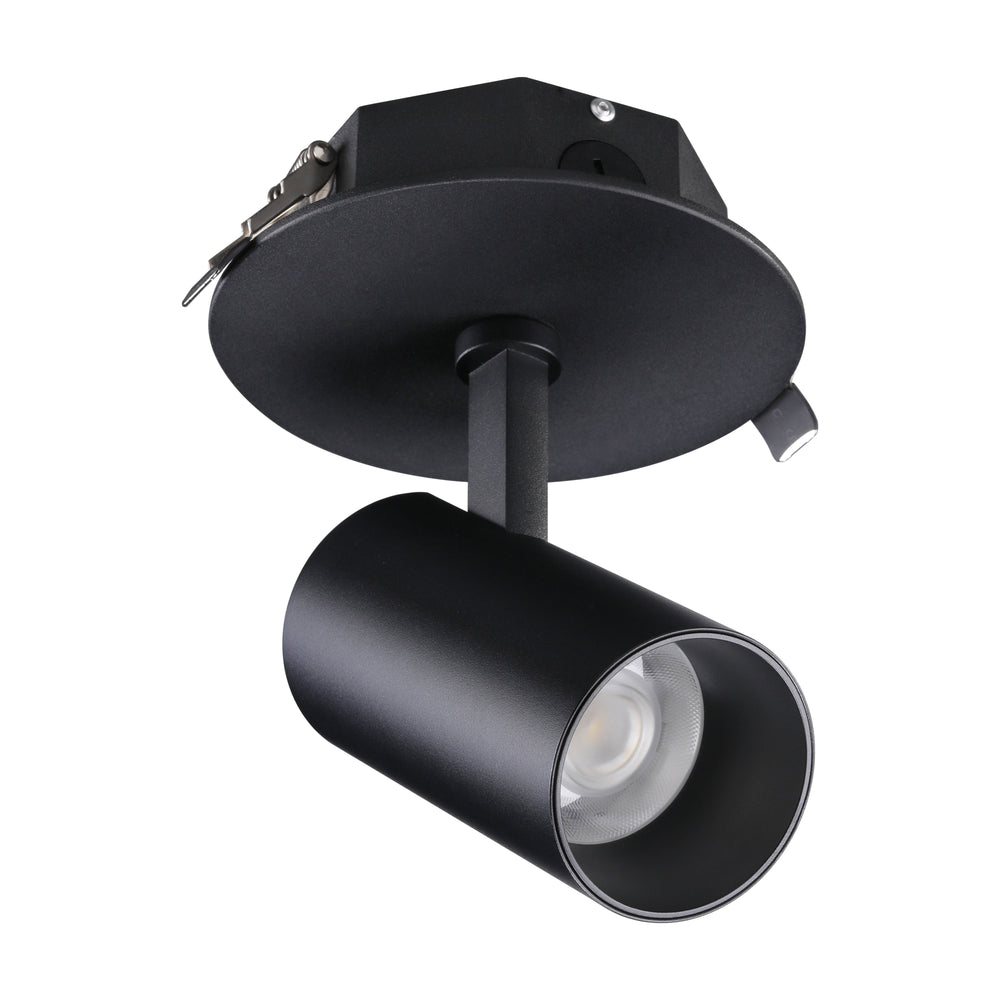LeonLite ClipSpot Recessed Spot Light - Black - 12W - Adjustable CCT