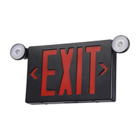 LitWay Indoor Exit Sign with Emergency Light - Black - Red Letters