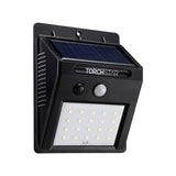 SunGuard Solar Powered Motion Sensor Wall Light - Black - 6500K