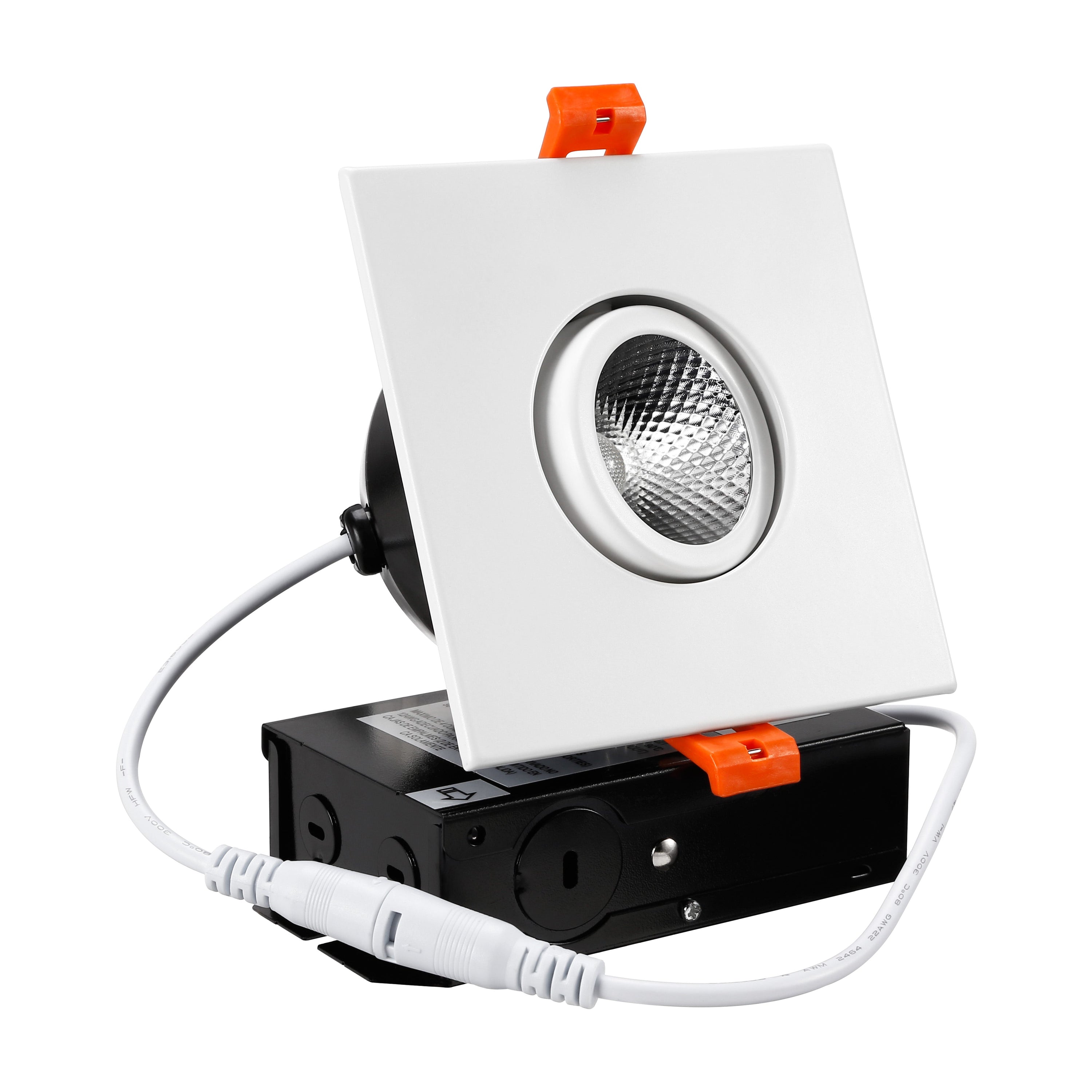 PivotSquare 3" Gimbal LED Recessed Light - White - 7W - Single CCT