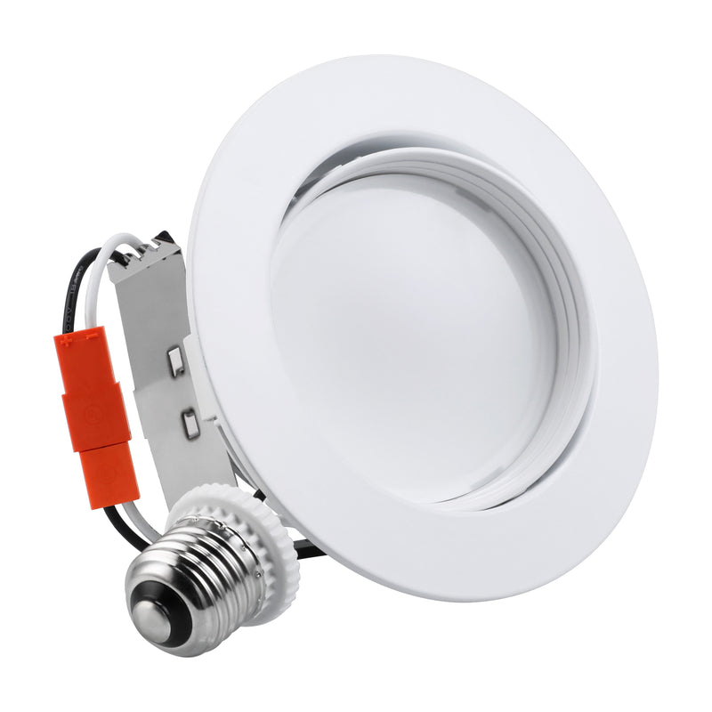 Rotatofit 4" Gimbal Retrofit LED Recessed Lights - DL 10W Dimmable with Wide Beam Angle