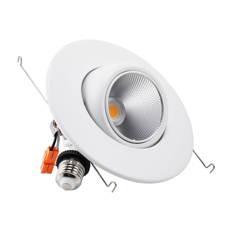 Rotatofit 6" Gimbal Retrofit LED Recessed Lights - DL 12W Dimmable with Narrow Beam Angle