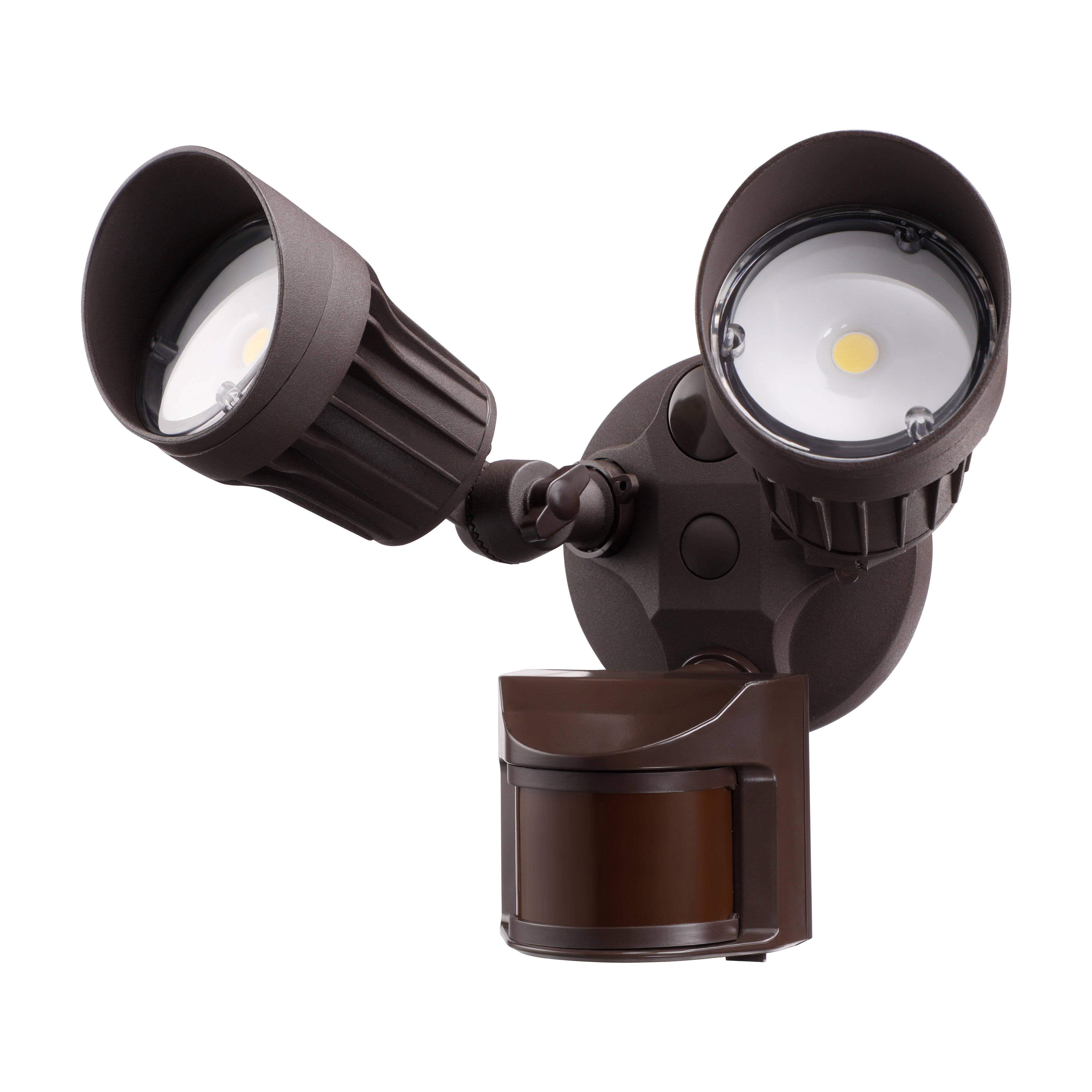 Watchman Dual-Heads 20W LED Security Light - Brown - 3000K/5000K