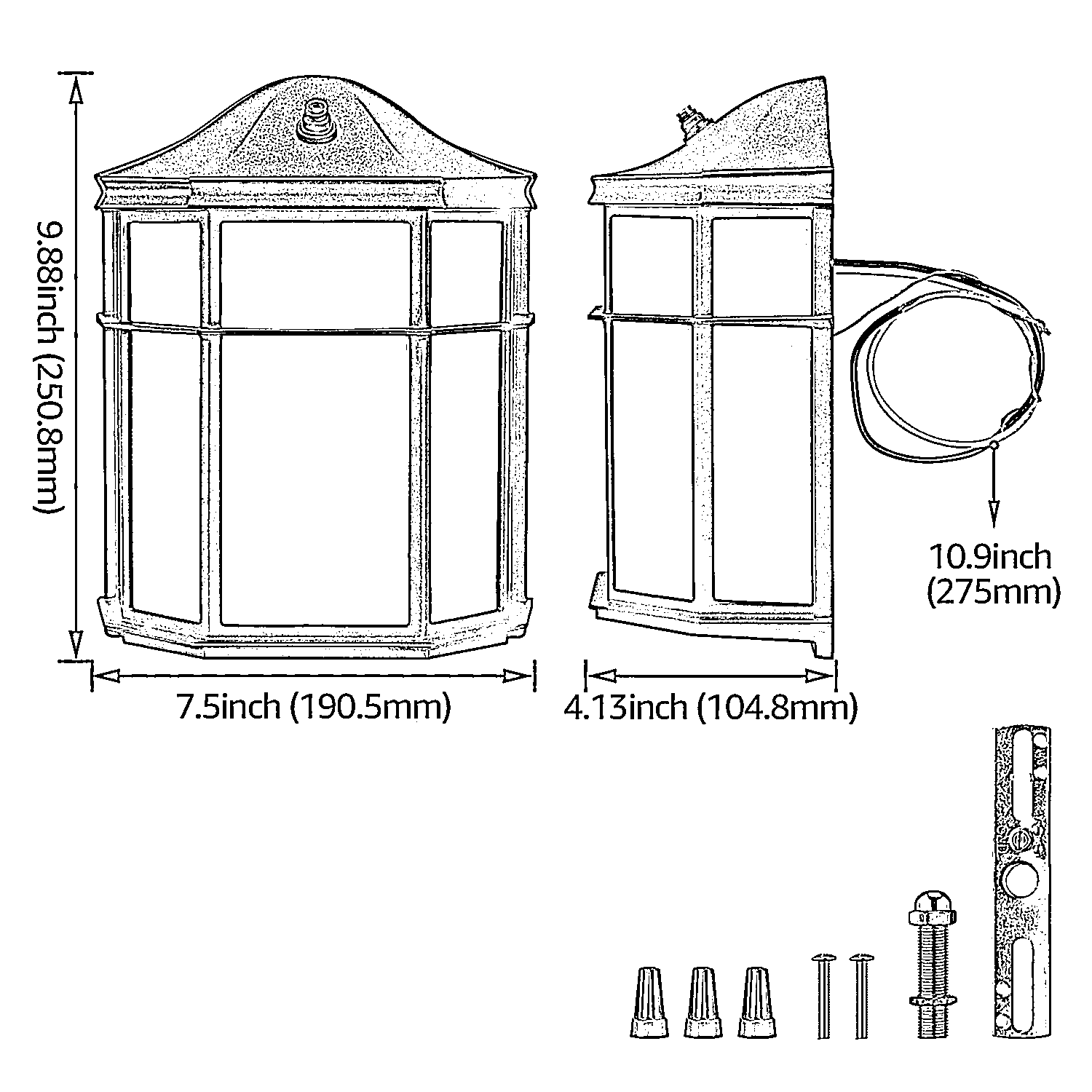 Semiocta™ 15W Outdoor Wall Lantern