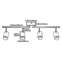 LeonLite theBeam™ Plus 4-Heads LED Ceiling Spot Lights - White - Adjustable CCT