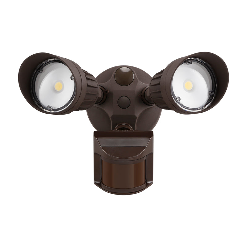 Watchman Dual-Heads 20W LED Security Light - Brown - 3000K/5000K