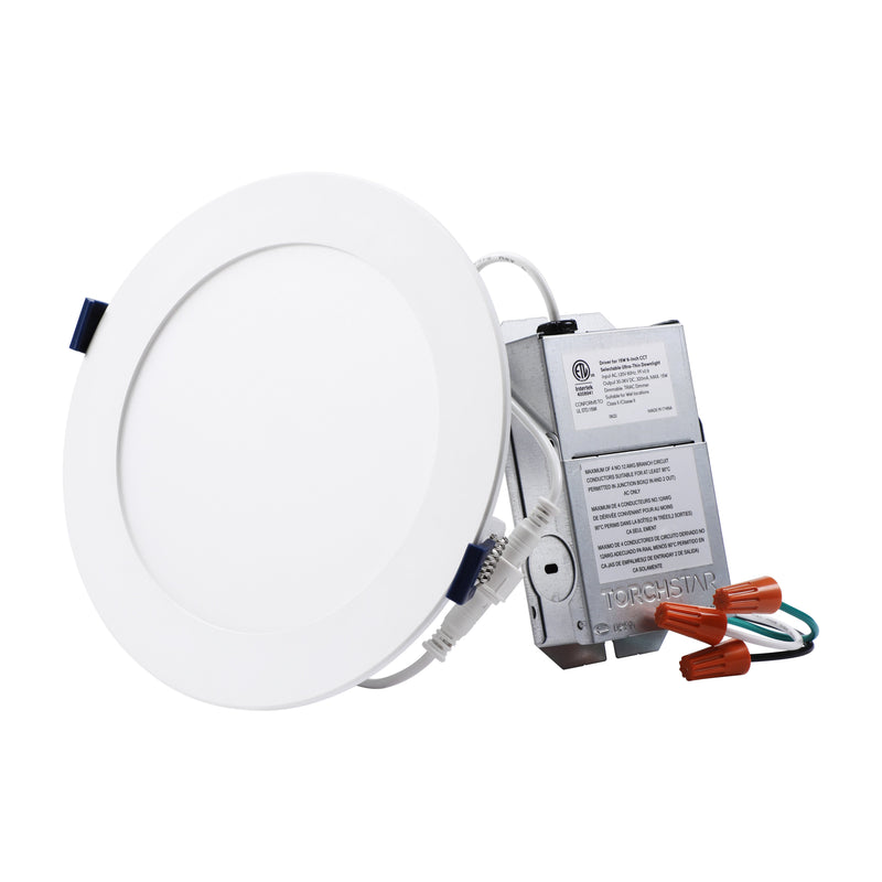 SlimPanel 6" Low-profile Canless LED Recessed Light - DL 15W Dimmable 1" Thick