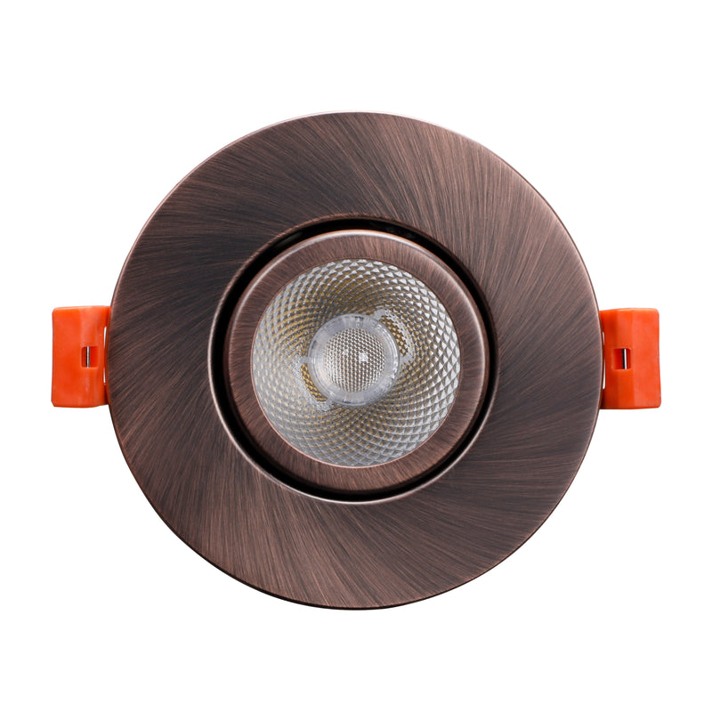 Circulex 3" Directional Canless LED Recessed Light - 7W Dimmable with Oil Rubbed Bronze Trim