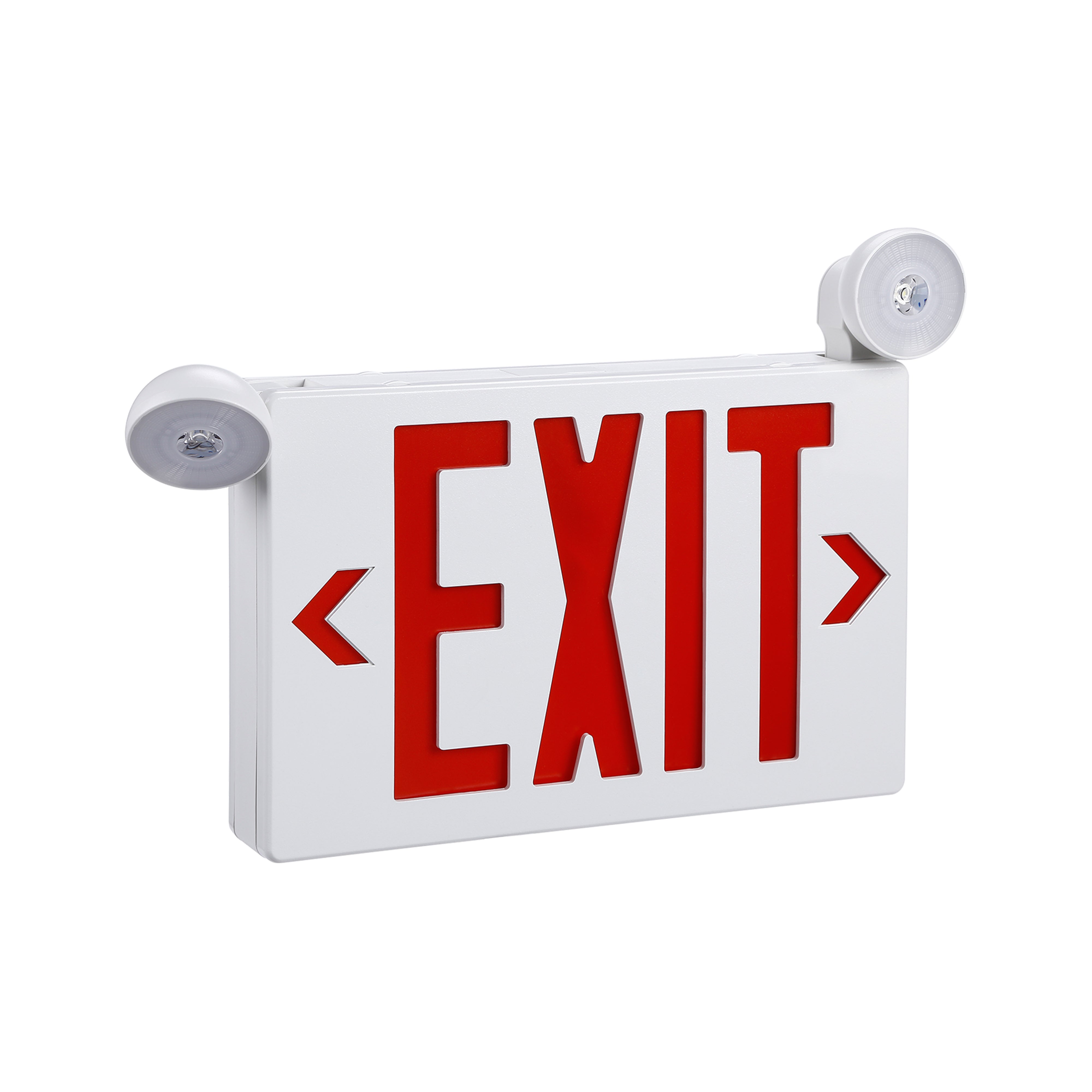 LitWay Indoor Exit Sign with Emergency Light - Red Letters