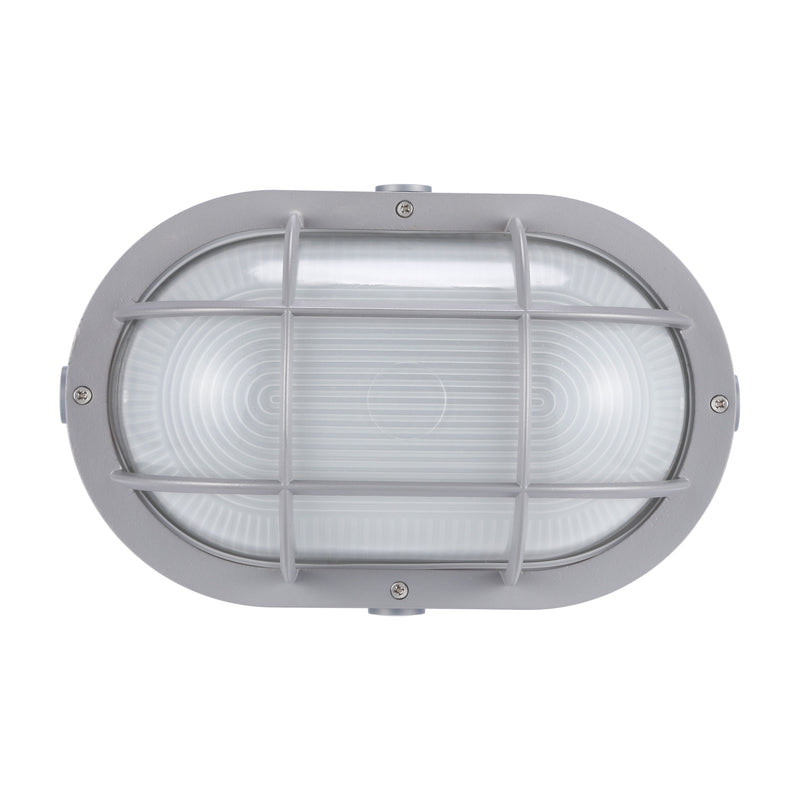 Bulkhead 8.5“ Outdoor Wall Sconce - Light Grey - Dimmable & 10/20W Brightness Selectable