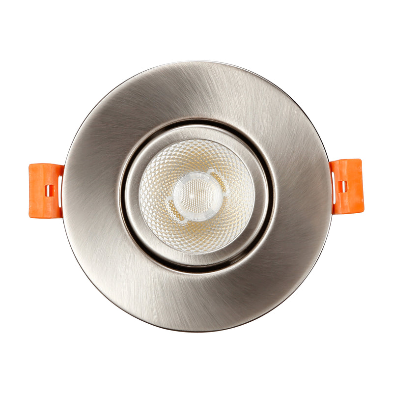 Circulex 3" Directional Canless LED Recessed Light - 7W Dimmable with Satin Nickel Trim