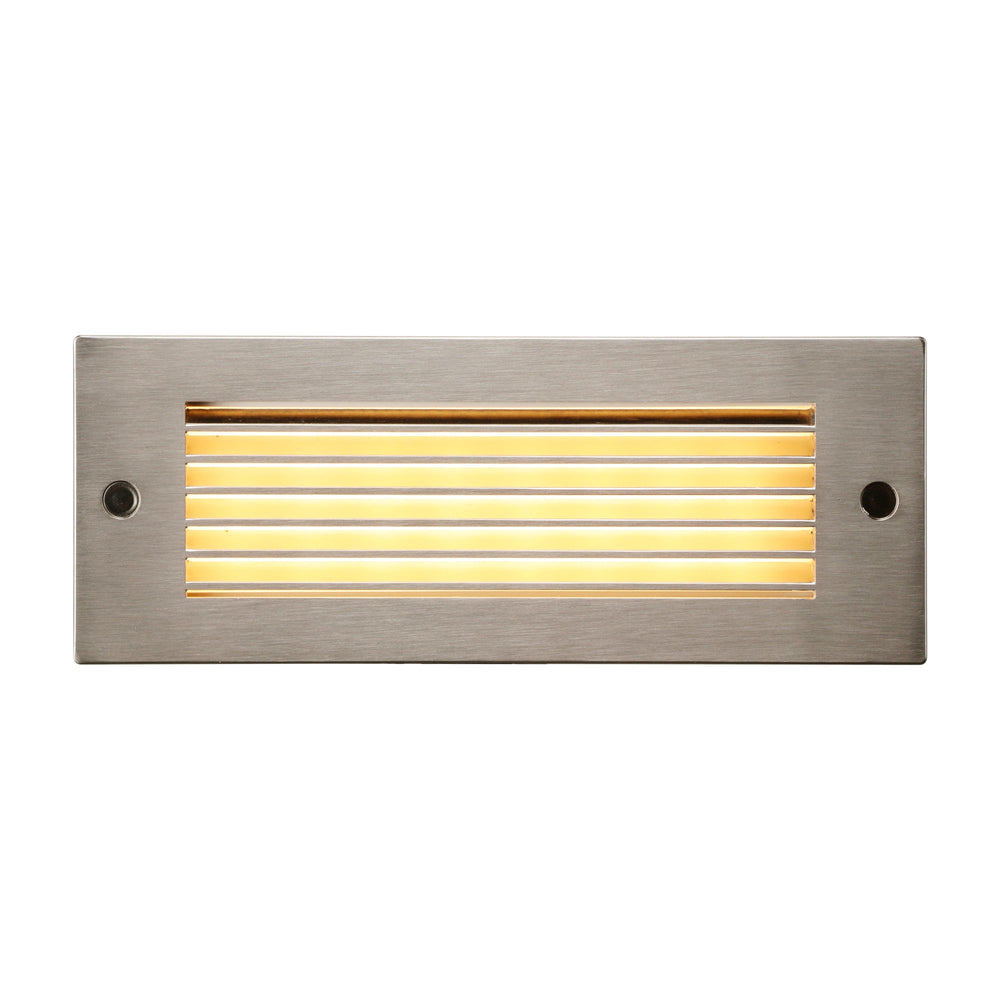 LeonLite® ZincTech Commercial Louvered Step & Deck Light - Satin Nickel - Adjustable Color Temperature