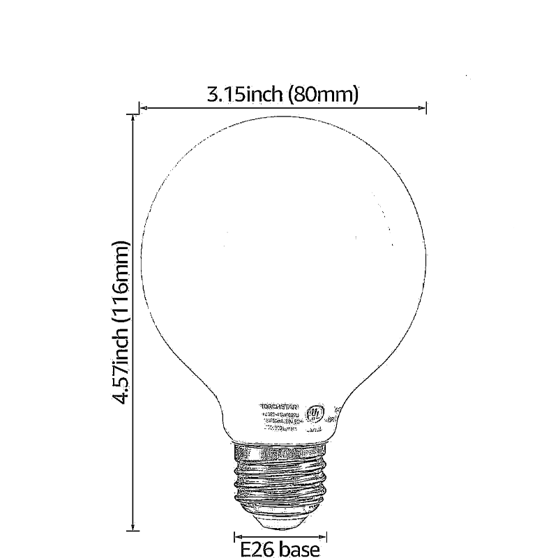 TORCHSTAR E-series 4.5W G25 LED Bulbs - All Directon - 2700K/4000K