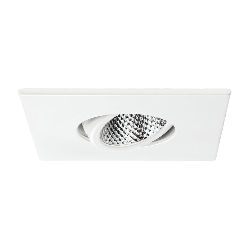 PivotSquare 3" Directional Canless LED Recessed Light - 7W Dimmable with White Trim