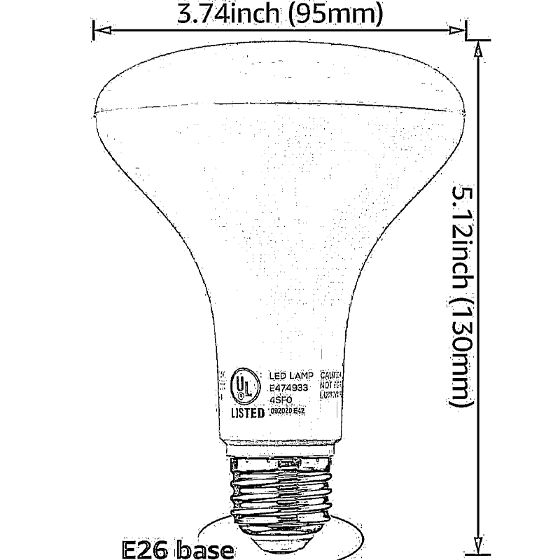 TORCHSTAR E-series 8W BR30 LED Bulb - 3000K/5000K