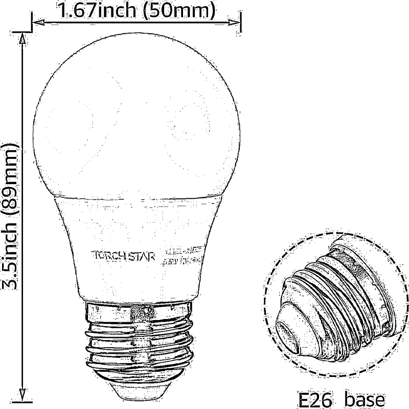 TORCHSTAR P-series 5.5W A15 LED Bulbs - 3000K/5000K