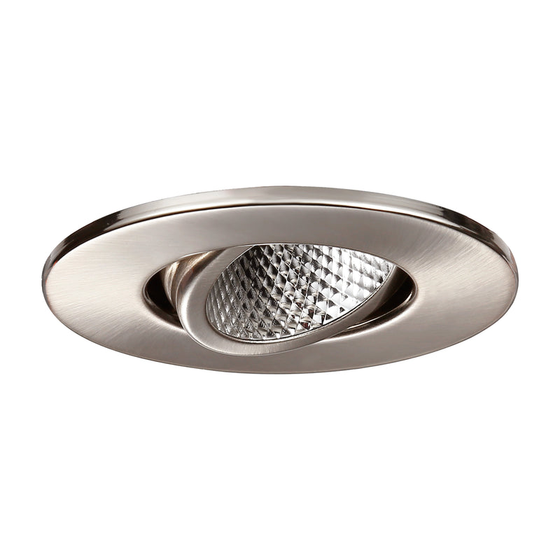 Circulex 3" Directional Canless LED Recessed Light - 7W Dimmable with Satin Nickel Trim