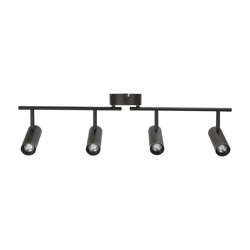 theBeam 4-Heads LED Ceiling Spot Lights - Black - 3000K