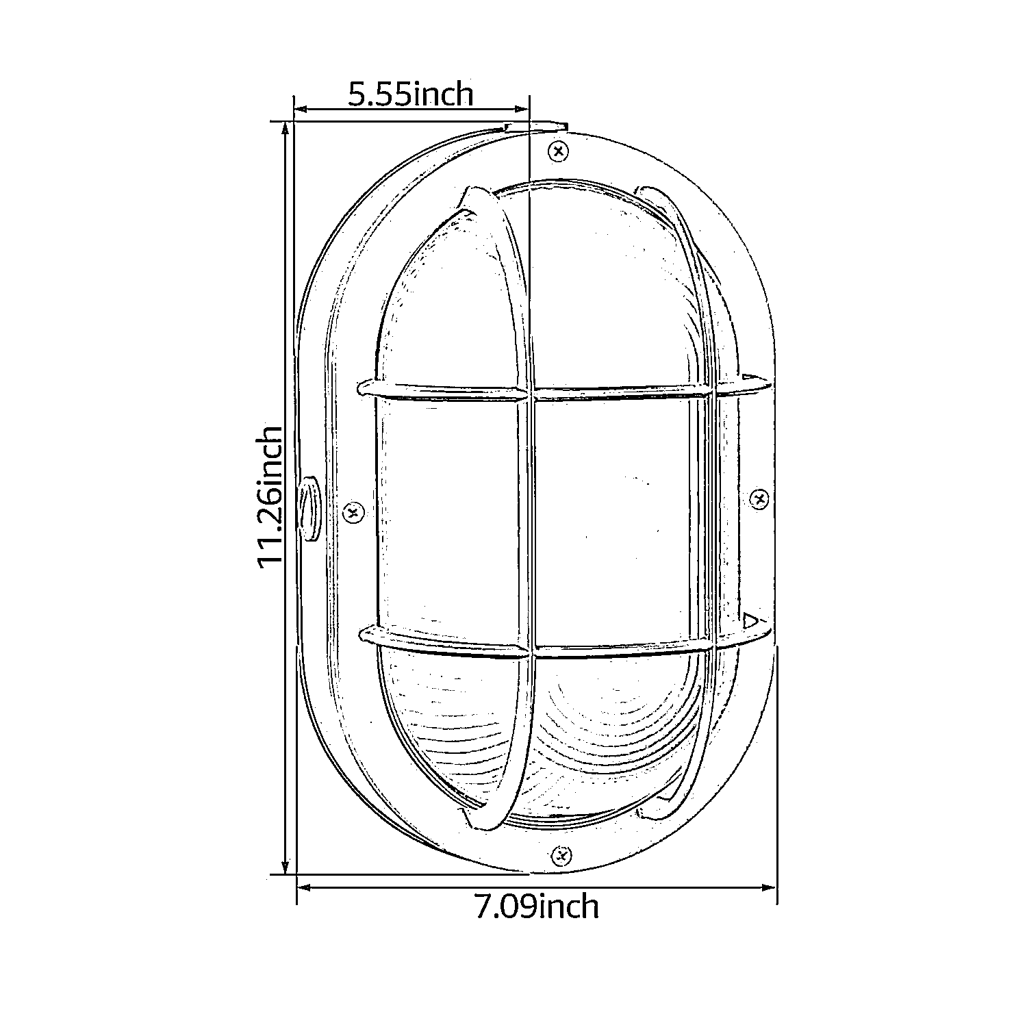 Leonlite Bulkhead 8.5“ Outdoor Wall Sconce - Light Grey