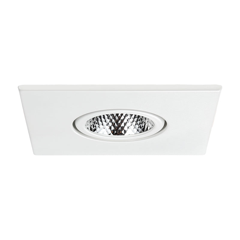 PivotSquare 3" Directional Canless LED Recessed Light - 7W Dimmable with White Trim