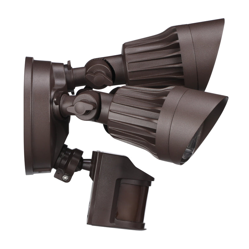 Watchman+ Tri-Heads 37.5W LED Security Light - Brown - Adjustable CCT